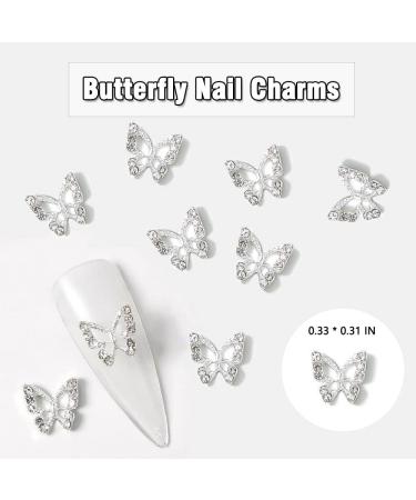 20 Pcs BAOYAALIN Butterfly Nail Charms - Shiny Crystal Rhinestones for DIY Manicure - Buy Online on GoSupps.com
