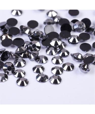 1500 Pieces SS16 4mm Flatback Rhinestones Clear Glass Round Gems Crystals for Nail Art DIY Crafts Clothes Shoes Bags (Mineral Gray)