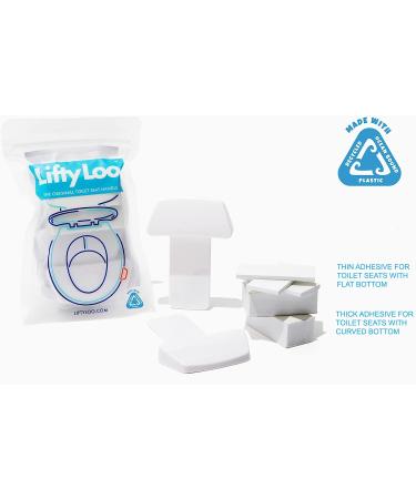 Lifty Loo Toilet Seat Handle - Lift More with Less Mess - Easy Application - 2 Pack White - Buy Online on GoSupps.com