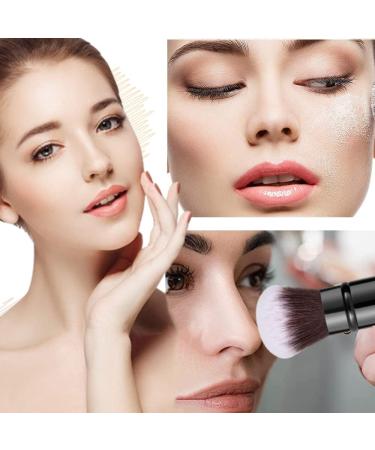 Retractable Telescopic Face Kabuki Brush - Portable Round Powder Makeup Brush (Black) - Buy Online on GoSupps.com