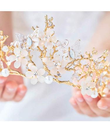 Bridal Wedding Queen Crown - Jakawin Flower Baroque Tiara for Women & Girls | C007 - Buy Online on GoSupps.com