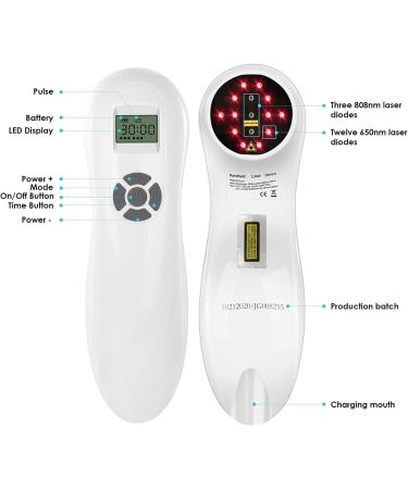 Handheld Illuminator Portable Home Pain Relief Device with Pulse Multi-Speed Adjustment for Knee Shoulder Back Joint and Muscle Pain Relief for Humans and Animals - Buy Online on GoSupps.com