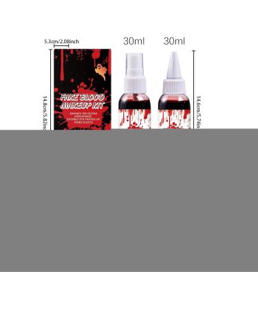 Halloween Fake Blood Kit | Coagulated Gel Blood Kit with Cleansing Soap Washable Zombie Vampire Costume Accessories for Film Cosplay Theme Party Photo Prop Stage - Buy Online on GoSupps.com