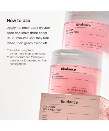 Biodance Collagen Gel Toner Pads Pore Minimizer for Face Improving Elasticity Gentle Exfoliating Korean Toner Pads for Sensitive Skin 4.93 fl.oz.(140g)*60Pads - Buy Online on GoSupps.com