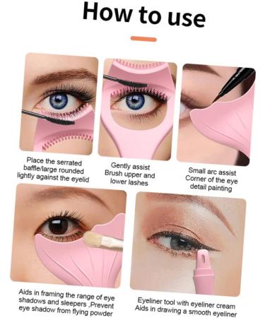 Housoutil 5pcs Eyeliner Auxiliary Artifact Eye Shadow Grooming Kit Mascara Make up Miss Drawing Tool Eyes 15X4.5CMx5pcs Pinkx5pcs - Buy Online on GoSupps.com