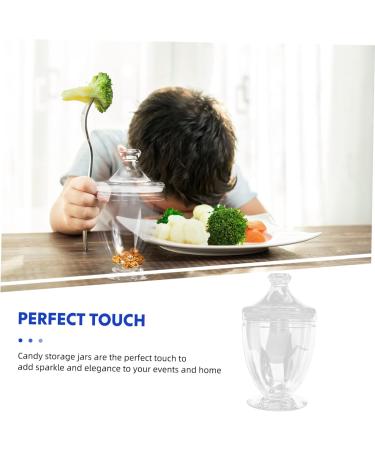 TOPBATHY 3pcs Sugar Bowl Gift Boxes Snack Container Glass Candy Dish with Lid Tea Jar Party Favors Holder Clear Wedding Favor Boxes Candy Storage Cup Chocolate Jar Acrylic Biscuit Candy Box - Buy Online on GoSupps.com