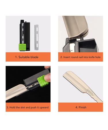 Professional Hair Cutting Blade - Foldable Hairstone Trimmer with Straight Edge | Durable Gradient Alloy for Hairdressers - Silver - Buy Online on GoSupps.com