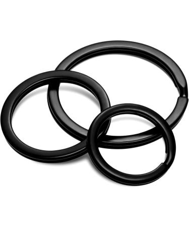 30 Pack Black Round Flat Key Rings in Various Sizes for Home and Car Keys Organization - Buy Online on GoSupps.com