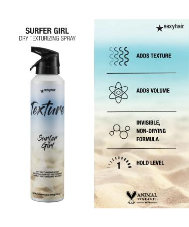SexyHair Texture Surfer Girl Dry Texturizing Spray | Maintains Natural Shine | Up to 24 Hour Humidity Resistance | All Hair Types Surfer Girl | 6.8 fl oz - Buy Online on GoSupps.com