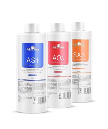 Marfort AS1 SA2 AO3 Aqua Peeling Solution Top Salon Skin Scrub Hydra Skin Scrub Special Solution Small Bubble Solution (3 x 400ml)