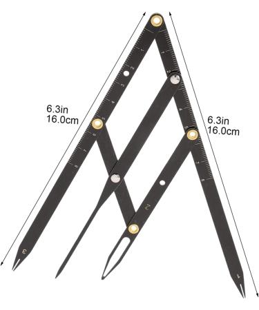 Ipetboom 7 Pcs Second Generation Scale Makeup Caliper Makeup Kits Eyebrow Measuring Rulers Makeup Tools Metal 25x5x0.6cmx7pcs Blackx7pcs - Buy Online on GoSupps.com