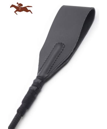 RIDIN Riding Crop 18 in Leather Whips for Horse Equestrian Horse Crop (Black),24 Regular