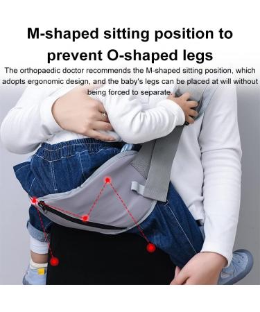 Baby Carrier Portable Ergonomic Baby Sling with Adjustable Comfortable Shoulder Straps Soft Anti-Slip Toddler Sling for Newborn Infant up to 55Lbs (Grey) - Buy Online on GoSupps.com