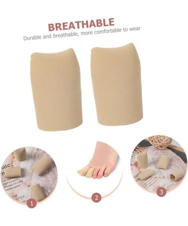 Shop 2pcs Toe Scuffs & Protective Sleeves - Silicone Nylon Covers for Comfortable Toe Protection | Breathable Toe Caps - Buy Online on GoSupps.com