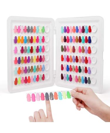 Nail Display Book C8 Nail Colour Swatch Book No Glue Required 120 Nail Colour Display Board Gel Nail Polish Sample Display for Nail Technician Use C8 Nail Color Chart - Buy Online on GoSupps.com