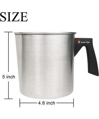EricX Light 2lb Candle Making Pouring Pot with Dripless Spout - Aluminum Construction for Wax Melting - Heat-Resistant Handle - Candle Making Pitcher - Buy Online on GoSupps.com