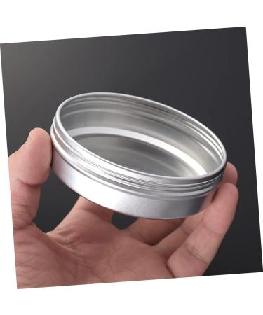 POPETPOP Box Aluminum Cream Container Screw Lid Round Tin Aluminium Balm Aluminium Cream Can Makeup Eyeshadow Cosmetic Lip Balm Diy Salves Empty Can Container Travel Decorative Jar Metal 9.00X9.00X2.30CM Silver - Buy Online on GoSupps.com