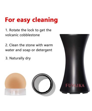 Oil Absorbing Volcano Roller with Replaceable Volcanic Balls - Portable Oil Control Roller for Instant Shine Removal (Black) - Buy Online on GoSupps.com