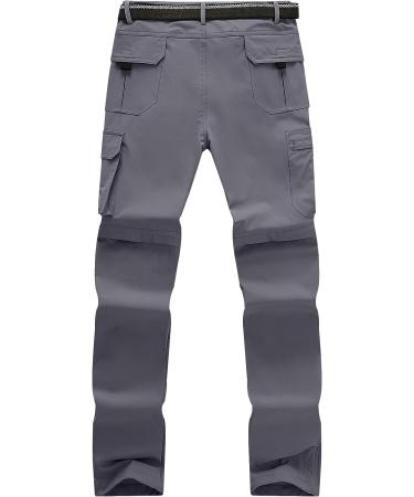 StunShow Boys Waterproof Cargo Pants - UPF 50+ Quick Dry Convertible Zipper Pants for Kids - Grey - Ideal for Casual Hiking - Buy Online on GoSupps.com