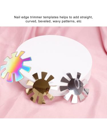3pcs Stainless Steel Nail Edge Cutter Stencils | French Smile Line Tip Guides for Nail Salons - International Shipping Available - Buy Online on GoSupps.com