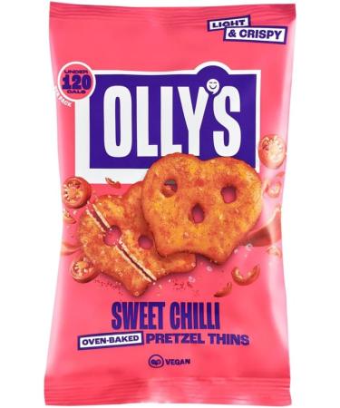 Olly's Pretzel Thins New Variety Pack 35g (Pack of 10) x2 Salted x2 Multi Seeded x2 Sour Cream x2 Sweet Chilli x2 Cheesy Low Calorie Snacks Low Fat Source of Fibre No Preservatives - Buy Online on GoSupps.com