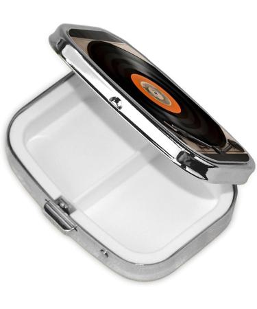Vintage Vinyl Record Pill Case | Cute 2 Compartment Travel Pill Organizer - Perfect for Purses & Gifts - Buy Online on GoSupps.com