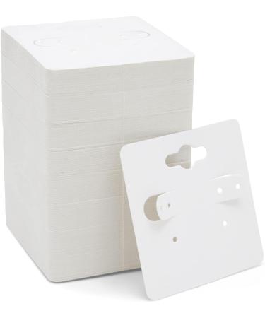 200-Pack White Hanging Earring Cards - 2x2 in Jewelry Holders for Display & Storage - Buy Online on GoSupps.com