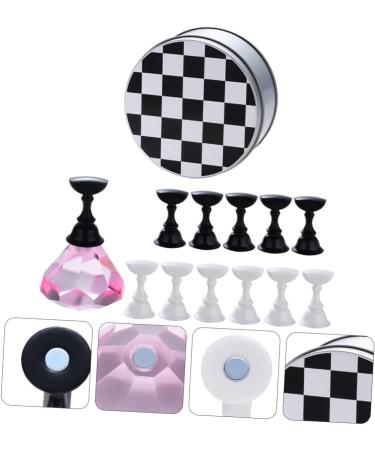 Beatifufu 1set Manicure Practice Base Magnetic Mount Nail Art Holder Retro DIY Nail Tip Stand Nail Art Practice Holder Magnetic Holder Nail Beauty Stand Magnetic Nail Manicure Tool Metal 9.2x4.8cm Assorted Color - Buy Online on GoSupps.com