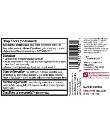 Leader Mineral Ice Blue Pain Relieving Gel - Fast-Acting Greaseless Topical Analgesic for Muscle & Joint Pain Relief - 8 oz Cooling Therapy for Backache Arthritis & Sports Injuries - Buy Online on GoSupps.com