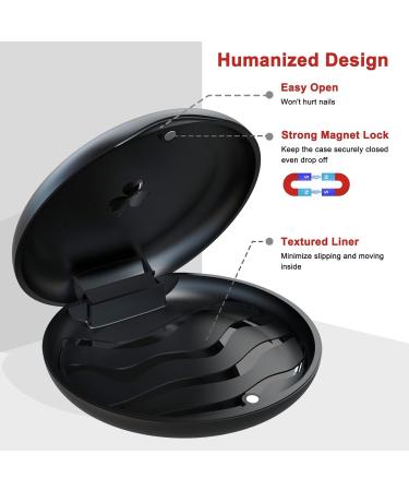 Orthodontic Aligner Cases with Removal Tools - Black + Blue | Strong Magnetic Closure | Compatible with Invisalign & Mouth Guard - Buy Online on GoSupps.com