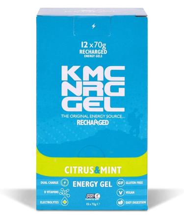 Kendal Mint Co Energy Gel - Citrus & Mint 12 x 70g | Caffeine-Free, Electrolyte-Rich for Running & Cycling | Vegan & GF - Buy Online on GoSupps.com