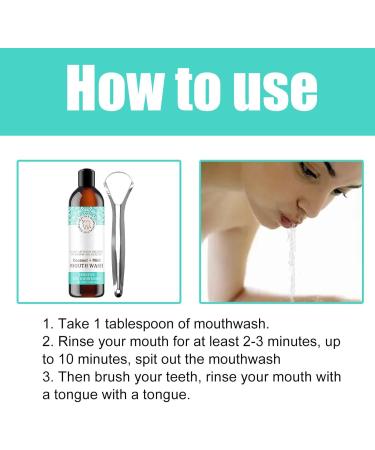 100ml Coconut Oil Mouthwash - Mint Oil for Fresh Breath Teeth Whitening & Healthier Gums - Buy Online on GoSupps.com