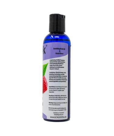LICK Raspberry Scented Body Oil Gel - Vitamin E Moisturizer Hydrating After Shower Oil for Aromatherapy & Antioxidant Protection - Buy Online on GoSupps.com
