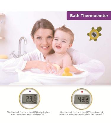 Digital Bath Thermometer & Room Thermometer - BPA Free, Waterproof, Floating Baby Turtle Toy - Buy Online on GoSupps.com
