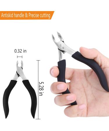 Professional Thick Toenail Clippers for Seniors - Easy Grip Large Handle, Sharp Stainless Steel - Best Nail Clipper for Men with Thick Nails - Black - Buy Online on GoSupps.com