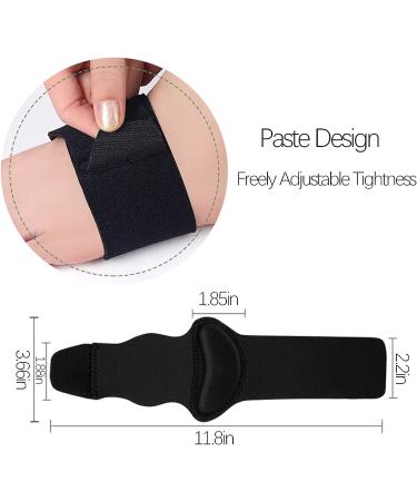 YOAPA Copper Arch Support Relief Plus - Adjustable Plantar Fasciitis Bands with Gel Pads | Foot Care for Heel Spurs, Feet Pain & Flat Feet | 1 Pair Black - Buy Online on GoSupps.com
