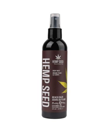 Hemp Seed Body Mist - 8 fl oz - Moisturizes Invigorates & Protects Skin - With Hemp Seed Oil Chamomile & Aloe Vera - Vegan Cruelty Free Beach Daze