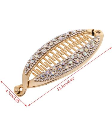 2 Pieces/set Vintage Large Hair Clip Women Curly Combs Tool Barrettes Fishtail Clip Ponytail Holder - Buy Online on GoSupps.com
