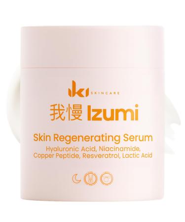 IKI Izumi Anti-Aging Serum - Hyaluronic Acid Resveratrol and Niacinamide Serum to Reduce Wrinkles Boost Collagen Deep Hydration Non-Greasy Year-Round Skincare for All Skin Types