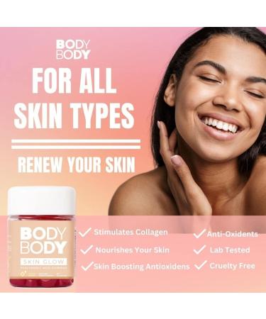 Body Body Hyaluronic Acid Collagen Gummies 60ct | Berry-Flavored Skin Supplement with Sea Buckthorn & Vitamin E | Gluten-Free Anti-Aging Vitamins for Adults - Buy Online on GoSupps.com