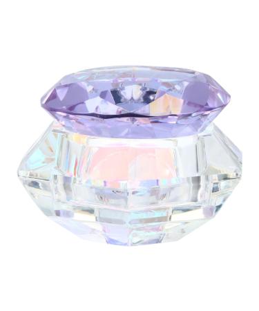 Beavorty nail art crystal cup cosmetics glass jars nail polish glass cup crystal glass cup nail art glass jar lipstick glass jar cream glass jar manicure purple big diamond 6.5x8cm Purple