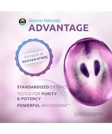 Source Naturals Resveratrol 100, for Heart and Healthy Aging* 100 mg - 120 Vegetarian Capsules 1 120 Count (Pack of 1) - Buy Online on GoSupps.com