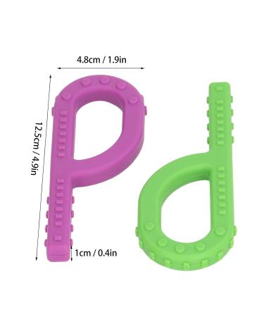 Sensory Chewing Toy P-Shaped Soft Silicone Teething Stick for Home & Travel - Type B - Buy Online on GoSupps.com