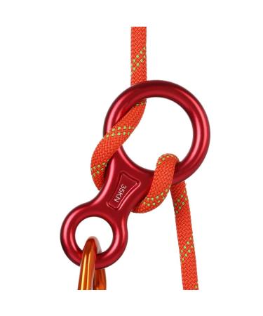 AOKWIT Rescue Figure 8 Descender Climbing Gear Downhill Equipment 35KN/3500kg 7075 Aluminum Alloy Rigging Plate for Climbing Belaying and Rappeling Device Red