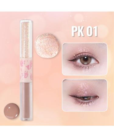 Erinde Liquid Glitter Eyeshadow & Eyeliner Set - Grey Silver Glitter, Blue Shimmer Gel, Matte & Shinny Eye Shadow, Long Lasting & Highly Pigmented - #04 Pink - Buy Online on GoSupps.com