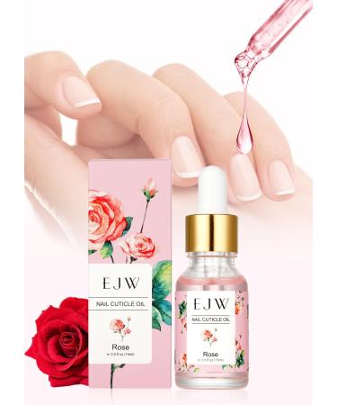 EJW Cuticle Oil Nourishing Daily Nail Care & Hydration | Strengthens Cuticles & Soothes Hangnails | 0.5 fl. oz Rose Nail Oil - Buy Online on GoSupps.com
