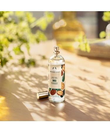 The Body Shop Shea Body Mist Refreshes and Cools with a Sweet Nutty Scent Vegan 3.3 oz - Buy Online on GoSupps.com