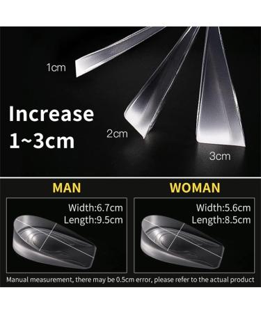 1 Pair Silicone Gel Height Increase Insole Heel Pads - 1cm Lift for Women - Buy Online on GoSupps.com