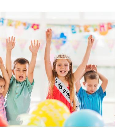Divono Birthday Sash and Tiara 5th Birthday Sash and 5 Birthday Tiara Rhinestone Crown Headband for 5th Birthday Gifts 5th Birthday Decoration Party Accessories for Girls Silver 4th - Buy Online on GoSupps.com