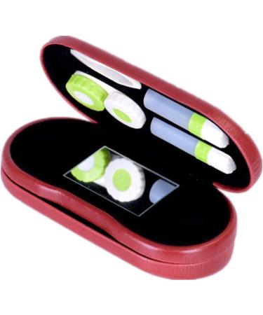 Buy 2-in-1 Contact Lens Container & Glasses Case - Portable Double-Sided Includes Tweezers & Applicator - Perfect for Home & Travel (Red) | International Shipping Available - Buy Online on GoSupps.com